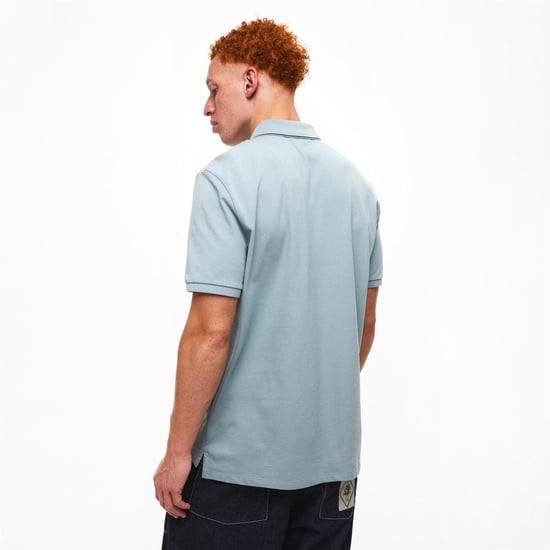 Men's C.P. Company Polo Shirt in Silver Blue 809 - Image 4