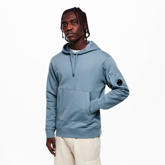 Men's C.P. Company Diagonal Raised Lens Hoodie in Blue - Image 3