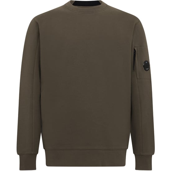 Men's C.P. Company Lens Crew Neck Sweatshirt in Ivy Green 683 - Image 1
