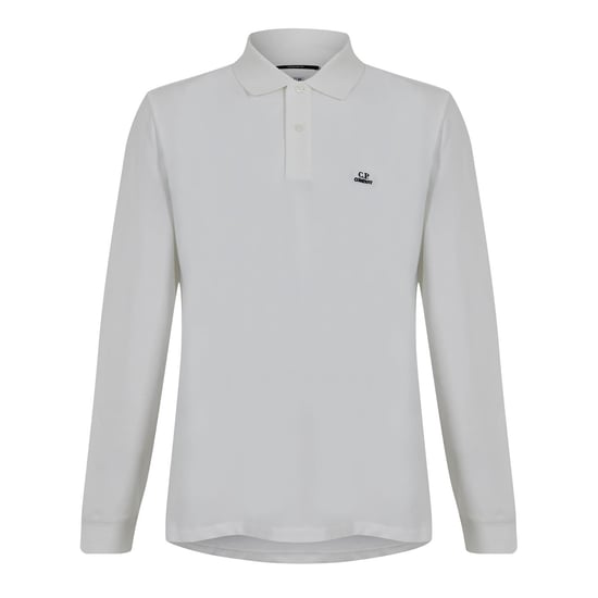 Men's C.P. Company Polo Shirt in Gauze White 103 - Image 1