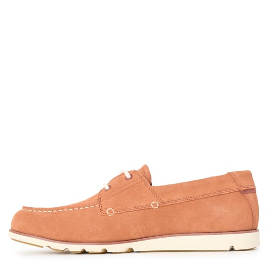 Men's Timberland Grafton Bay Lace Up Moc Toe Loafers in Rust Suede - Image 2