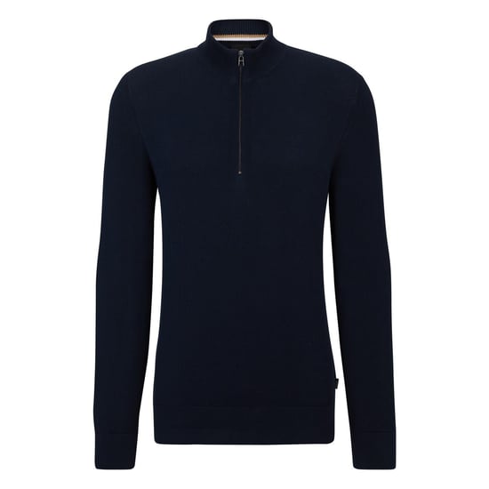 Men's Boss Hbb Ebrando Zipped Top Design Jumper in Dark Blue 404 - Image 1