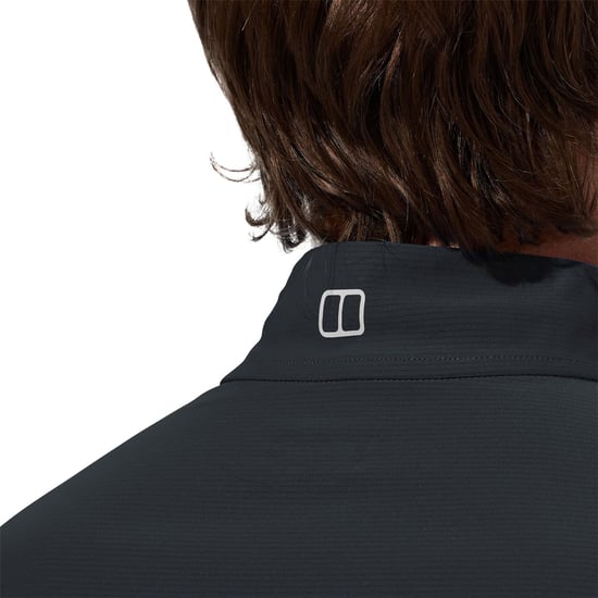 Men's Berghaus 24 7 Base Long Sleeve Zip T-Shirt in BLACK/BLACK - Image 5