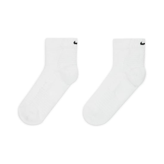 Men's Nike Unicorn Junior Ankle Trainer Socks in White/Black - Image 4