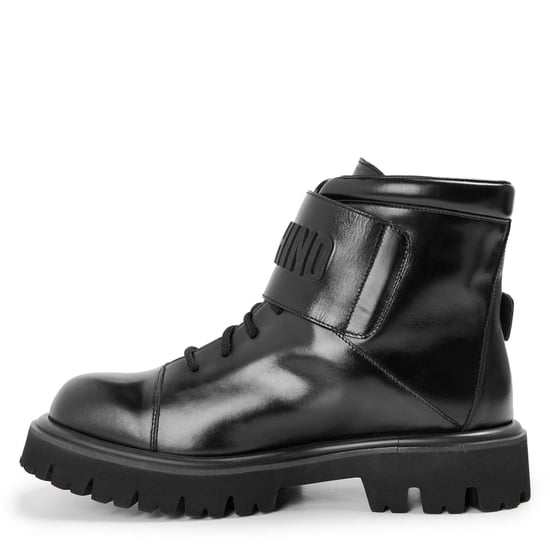 Men's Moschino Biker Boots in Black - Image 2
