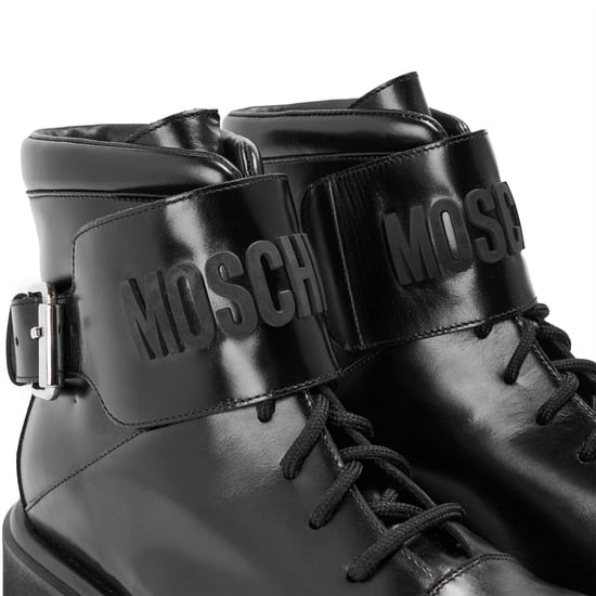 Men's Moschino Biker Boots in Black - Image 3