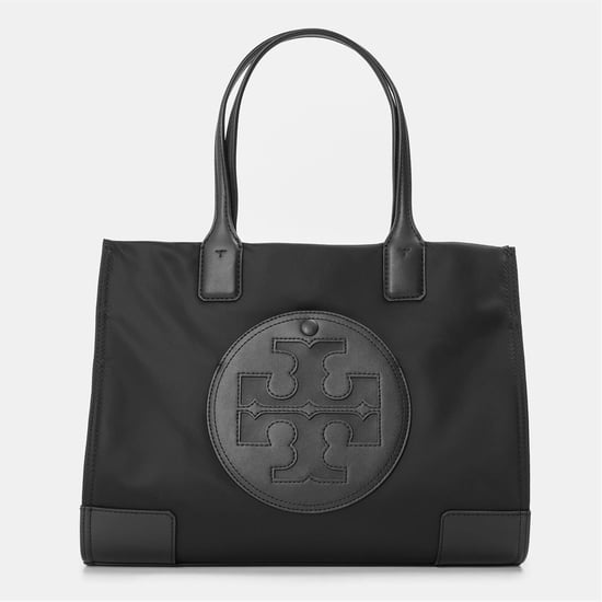 Accessories Tory Burch Ella Small Tote with Embossed Logo in Black - Image 1