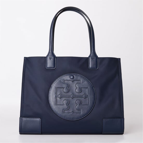 Accessories Tory Burch Ella Small Tote with Embossed Logo in Tory Navy - Image 1