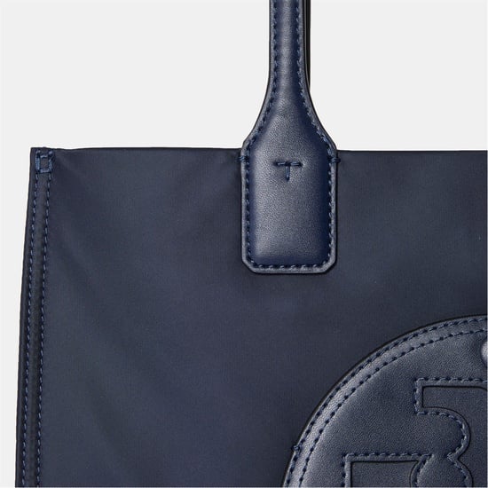 Accessories Tory Burch Ella Small Tote with Embossed Logo in Tory Navy - Image 3