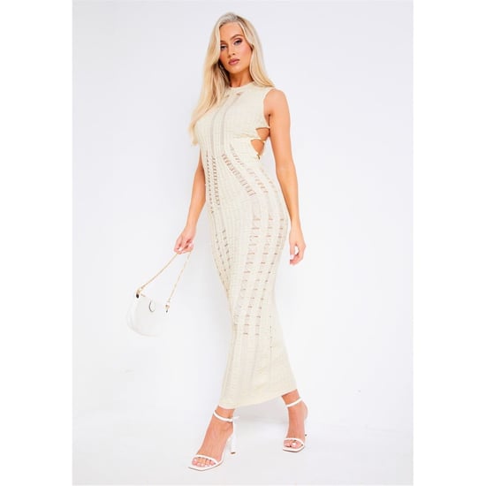 Women's Missy Empire Corset Maxi Chain Dress in Cream - Image 1