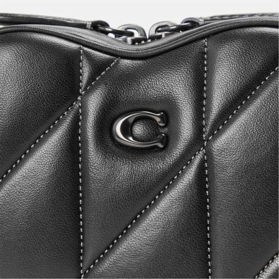 Accessories Coach Novelty Shape Cross Body Bag with Stitched Detail in Black - Image 4