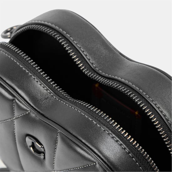 Accessories Coach Novelty Shape Cross Body Bag with Stitched Detail in Black - Image 5