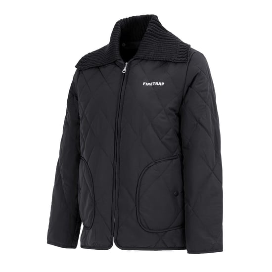 Women's Firetrap Quilted Jacket in Black - Image 3