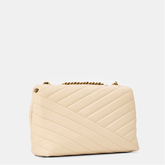 Accessories Tory Burch Tory Stripe Patterned Cross Body Bag with Gold Tone Hardware in New Cream - Image 2