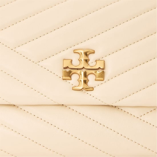 Accessories Tory Burch Tory Stripe Patterned Cross Body Bag with Gold Tone Hardware in New Cream - Image 3
