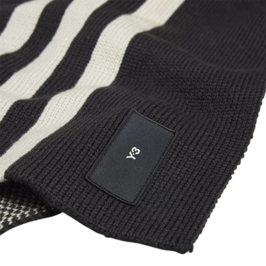 Accessories Y-3 Stripe Midweight Scarf in Black - Image 2