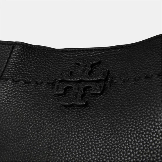 Accessories Tory Burch Mcgraw Trapezoid Shape Tote with Gold Tone Hardware in Black - Image 3