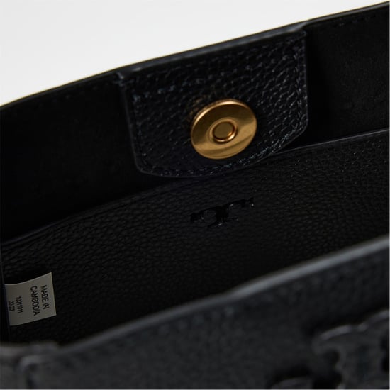 Accessories Tory Burch Mcgraw Trapezoid Shape Tote with Gold Tone Hardware in Black - Image 4