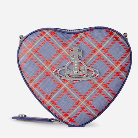 Accessories Vivienne Westwood Vivienne Mini Heart Crossbodyody in Orange Tartan - Image 1
