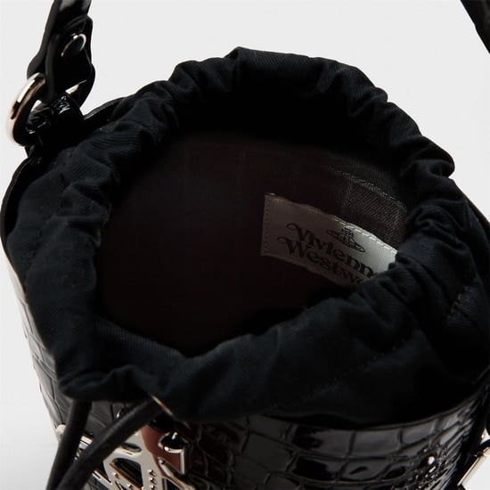 Accessories Vivienne Westwood Viv Daisy Croc Bucket Bag in Black - Image 4