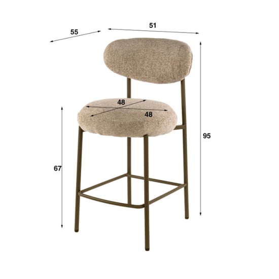 Hoyz barstoel veya - 55x51x96 cm set van 2 - Image 3