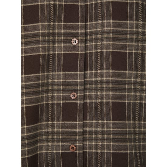 Neo Noir dita flannel check shirt 171676 210 brown - Image 3