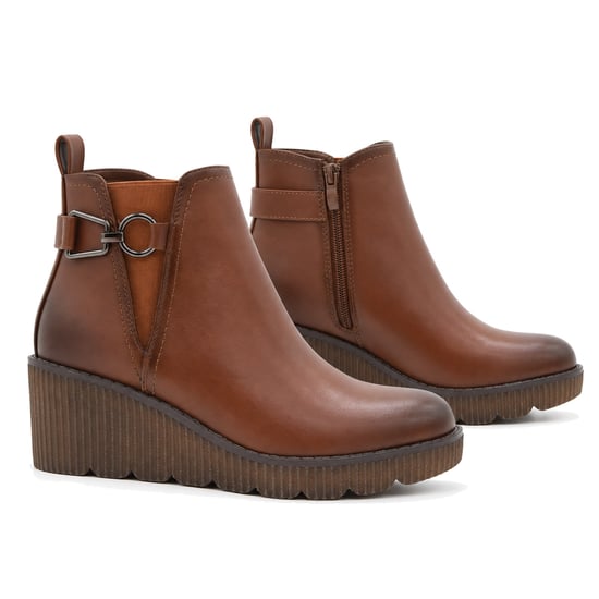 Enkellaarsjes met sleehak Montevita Bro36 bruin - Image 4