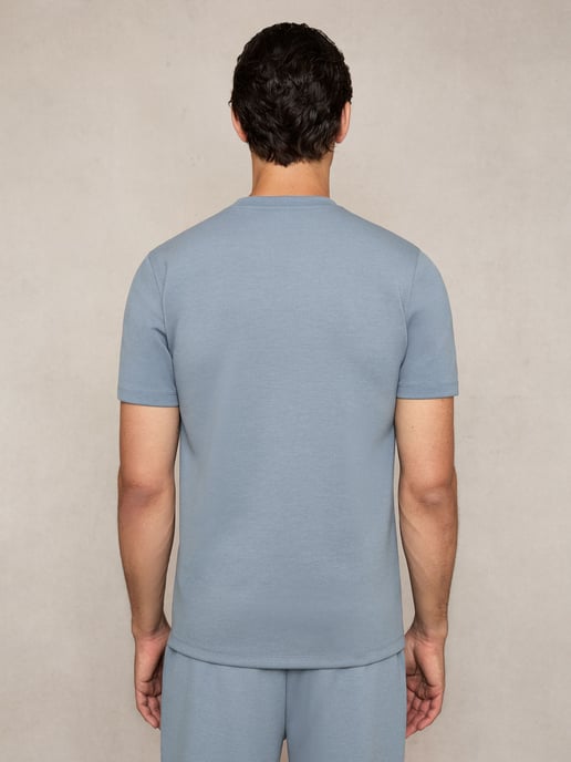 Reiss Bradley T-Shirt Mens Air Force Blue Crew Neck - Image 2