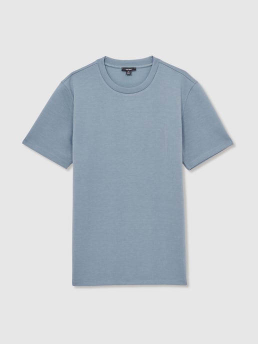 Reiss Bradley T-Shirt Mens Air Force Blue Crew Neck - Image 4
