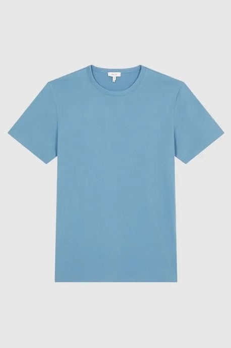 Reiss Melrose T-Shirt Mens Air Force Blue Crew Neck - Image 1
