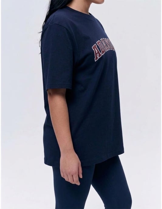 Adanola Varsity T-Shirt Womens Navy Oversized - Image 2