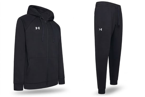 Under Armour Rival Fleece Full Zip Tracksuit Black - Image 1