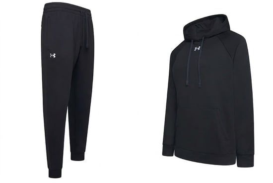 Under Armour Rival Fleece Hooded Tracksuit Black - Image 1
