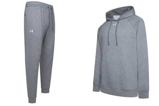 Under Armour Rival Fleece Hooded Tracksuit Grey - Image 1