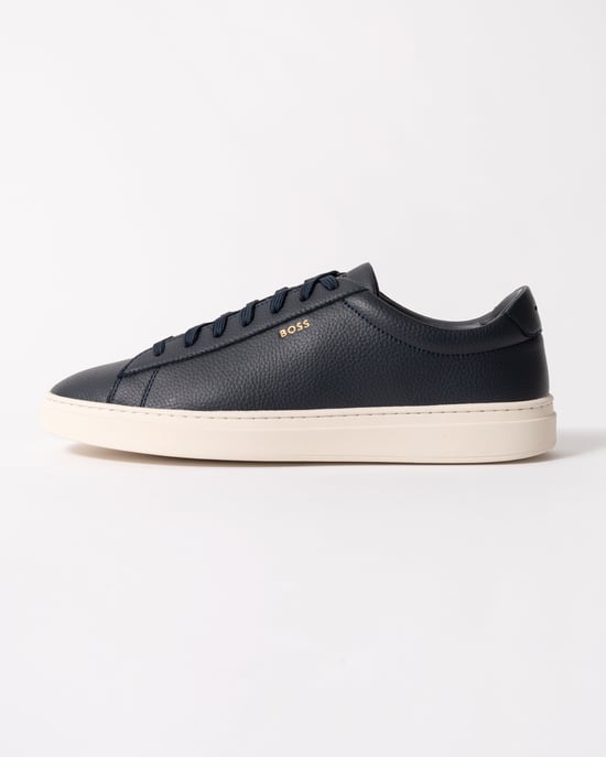 Kieran with rubber sole Trainers in Navy - Image 4