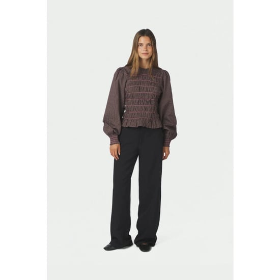 Neo Noir oliana check blouse 170534 306 dusty brown - Image 2
