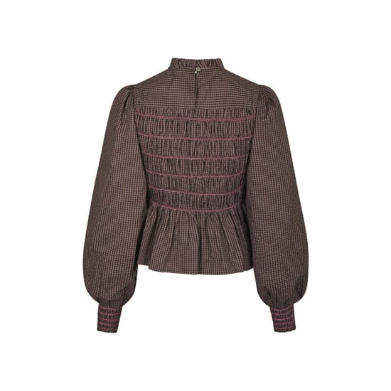 Neo Noir oliana check blouse 170534 306 dusty brown - Image 5