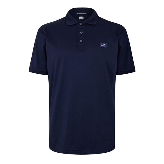 Men's C.P. Company Short Sleeve Polo Shirt in Ttl Eclipse 888 - Image 1