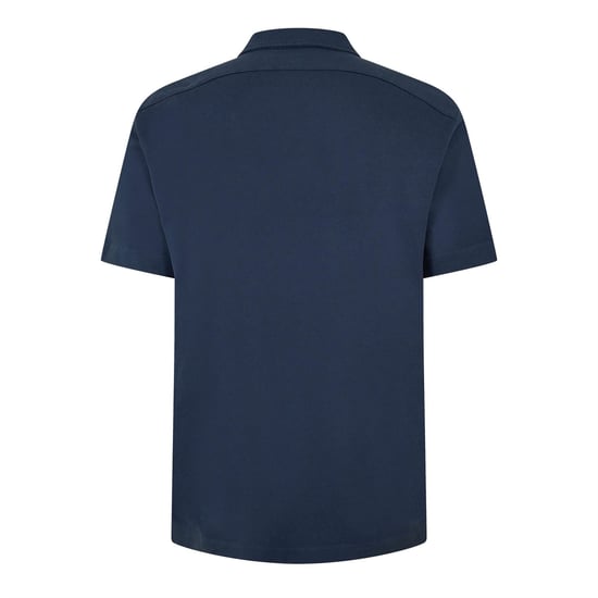 Men's C.P. Company Short Sleeve Polo Shirt in Mid Navy 889 - Image 2