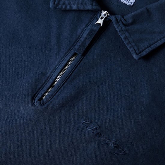 Men's C.P. Company Short Sleeve Polo Shirt in Mid Navy 889 - Image 5