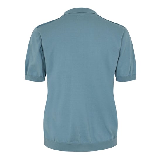 Men's C.P. Company Short Sleeve Polo Shirt in Silver Blue 809 - Image 2