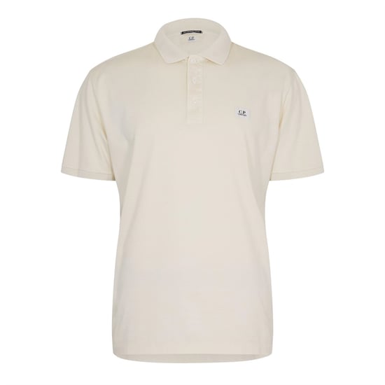 Men's C.P. Company Short Sleeve Polo Shirt in Frozen Dew 114 - Image 1