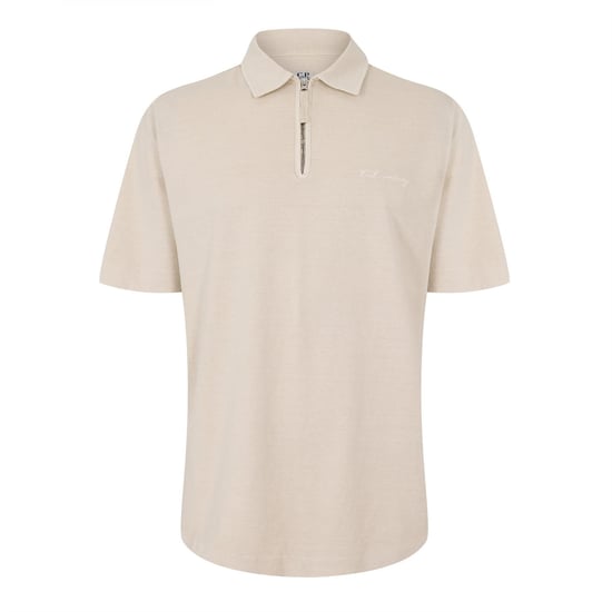 Men's C.P. Company Short Sleeve Polo Shirt in Frozen Dew 114 - Image 1