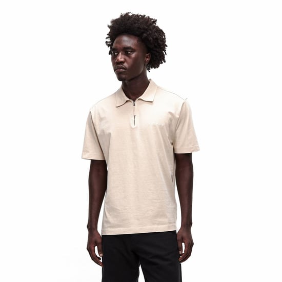Men's C.P. Company Short Sleeve Polo Shirt in Frozen Dew 114 - Image 3