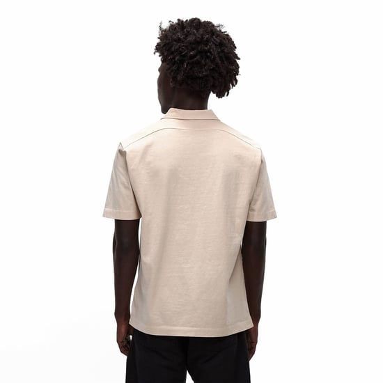 Men's C.P. Company Short Sleeve Polo Shirt in Frozen Dew 114 - Image 4