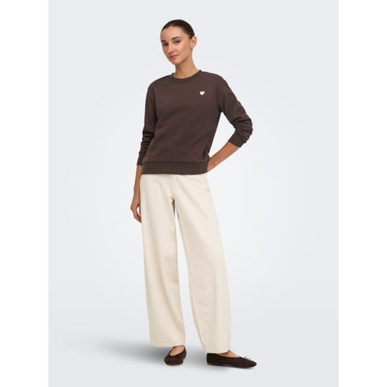 Jacqueline de Yong paris l/s emb sweat jrs noos 15221015 coffee bean - Image 3