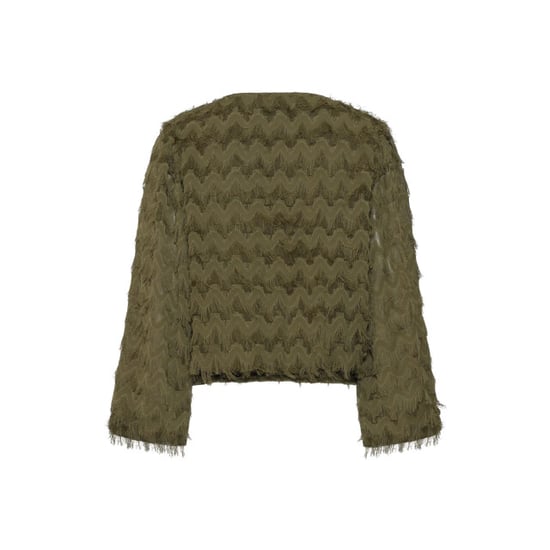 Smashed Lemon Top met v-hals en decoratieve fringe structuur | - Image 6