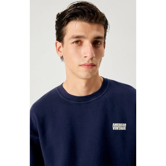 American Vintage Mpli03b sweat plizzy navy - Image 2