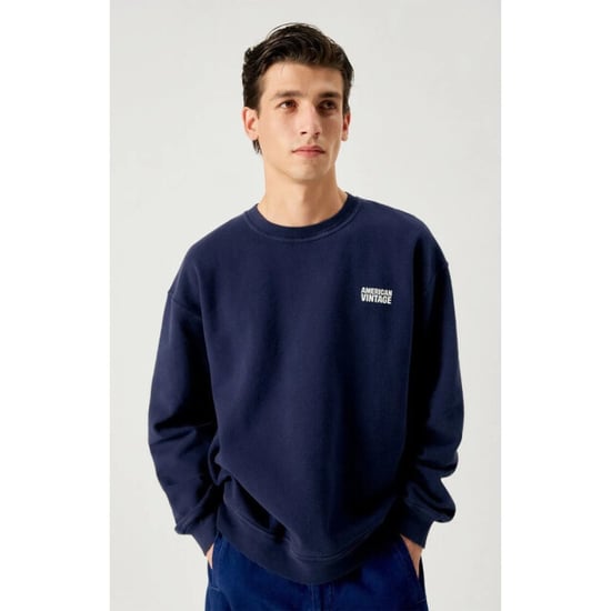 American Vintage Mpli03b sweat plizzy navy - Image 3