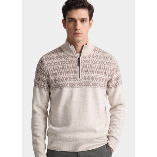 Baileys Half zip 10gg, nordic knit jacquard at 628428/825 - Image 3